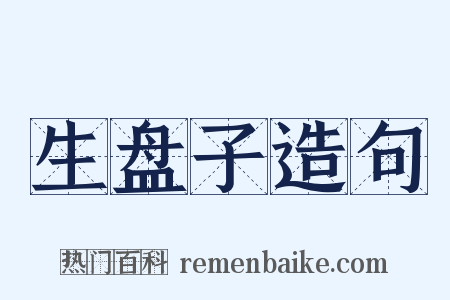 生盘子造句是什么意思的图片